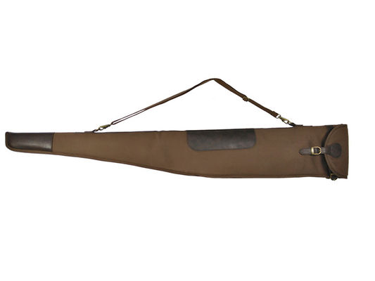 Custom Canvas And Leather Vintage Hunting Gun Carrying Bag Slip Shotgun Case With Shoulder Strap