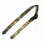 1.25 Inch Canvas Rifle Sling Durable Camo Webbing Black Leather Rifle Sling