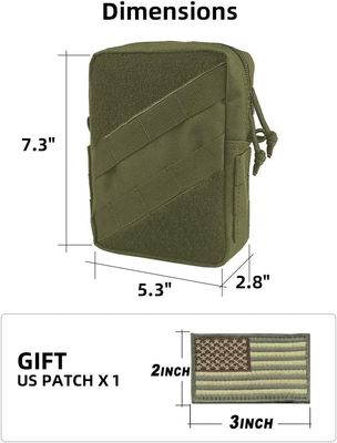 OEM ODM Tactical Molle Admin Pouch Multi Purpose 1000D Cordura