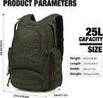 25L military molle backpack