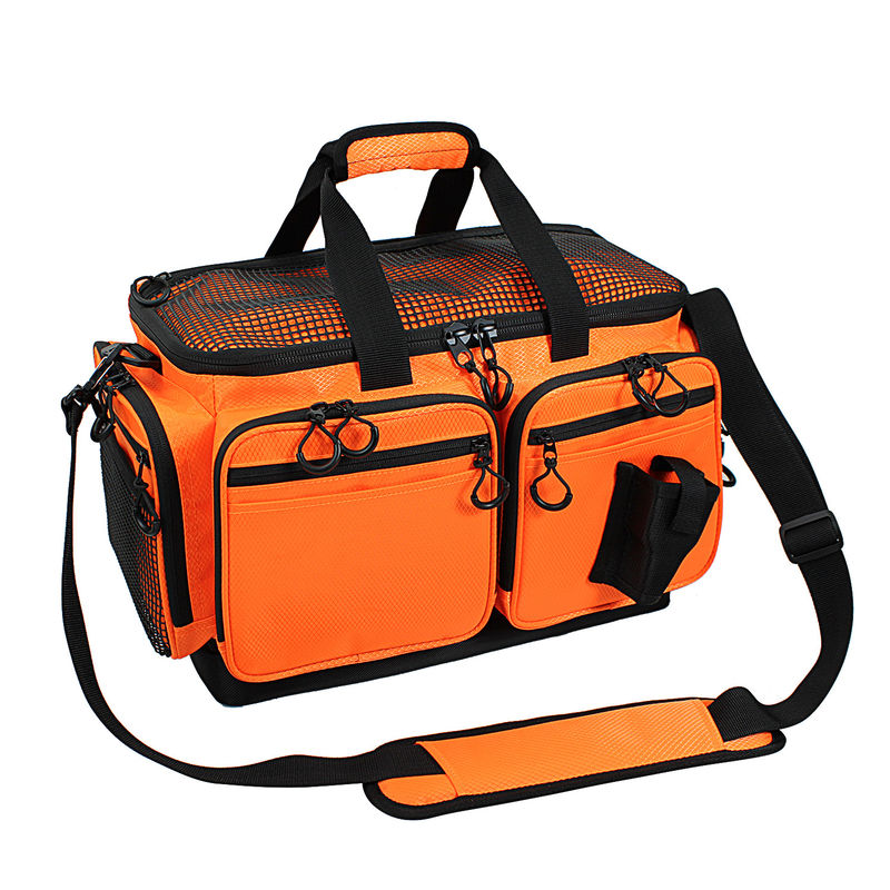 ISO9001 Fishing Tackle Bags Water Resistant Fishing Gear Bag With Tackle Box