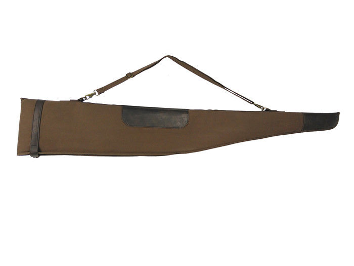 Custom Canvas And Leather Vintage Hunting Gun Carrying Bag Slip Shotgun Case With Shoulder Strap