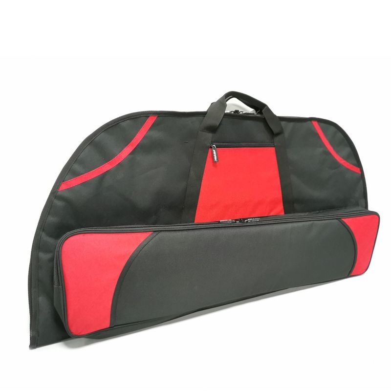 Red Archery Bow Case 106cm Soft Compound Bow Case With Arrow Box For Hunting