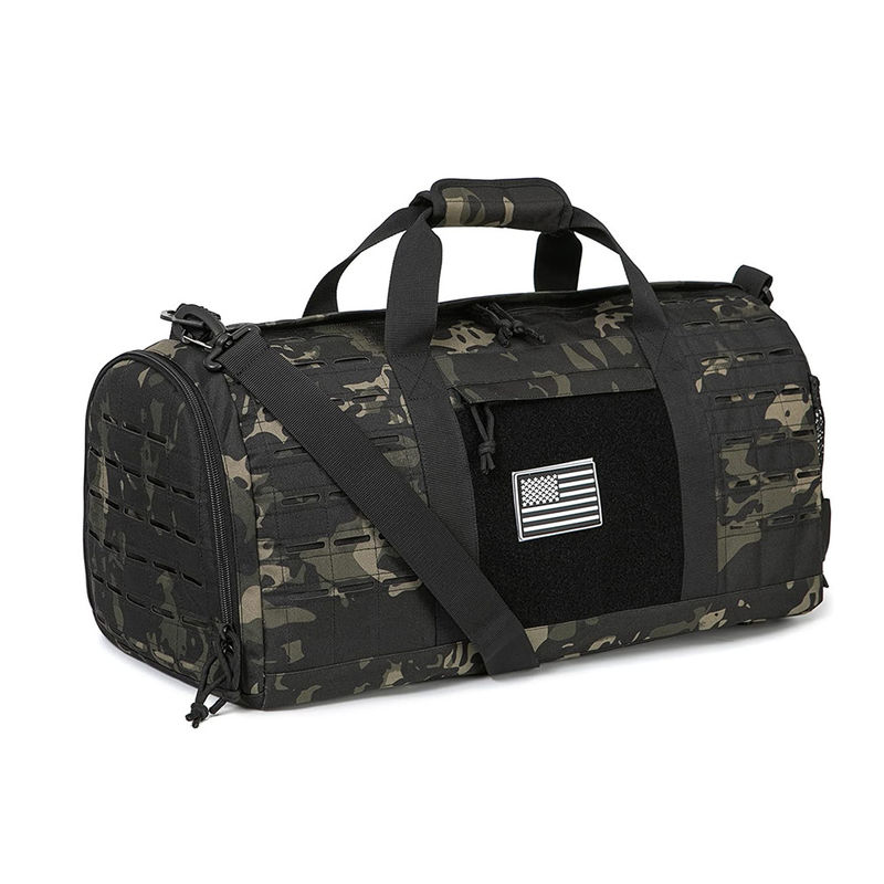 Large  Military Tactical Bag Custom Camo Black Tactical Duffle Bag