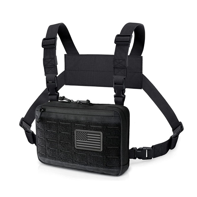 1000D Nylon Military Tactical Bag Chest Rig Bag With Laser Cut Molle Design