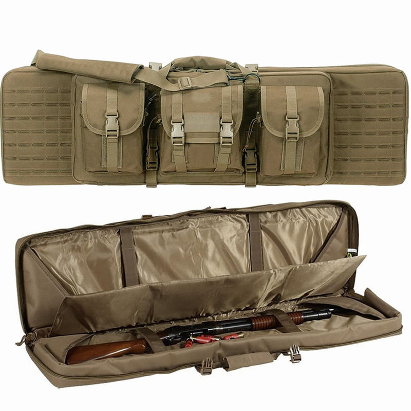 36"/42"/46" Rugged Ballistic Double Tactical Rifle Case With Laser Molle System